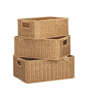 Korv BASILE 34x24xH13,5cm, helepruun