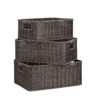 Korv BASILE 34x24xH13,5cm, tumepruun