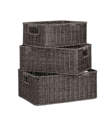 Korv BASILE 31x21xH12cm, tumepruun