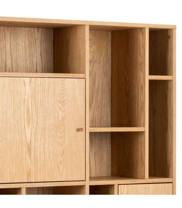 Riiul RANGOON 90x30xH180cm, naturaalne, tammespoon