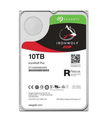 Seagate IronWolf Pro internal hard drive 10 TB 256 MB 3.5" Serial ATA III (ST10000NT001)