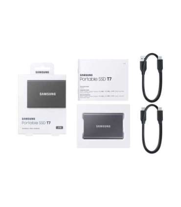 Samsung Portable SSD T7 2 TB USB Type-C 3.2 Gen 2 (3.1 Gen 2) Grey