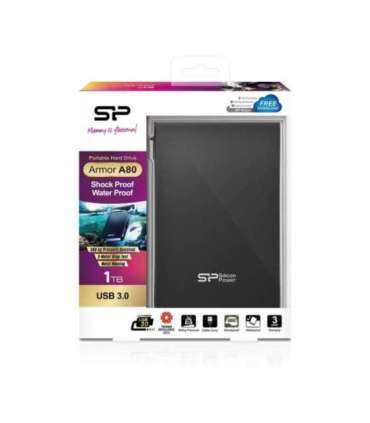 Silicon Power Armor A80 external hard drive 1000 GB Black