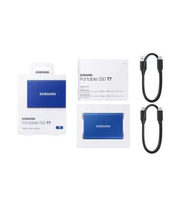 Samsung Portable SSD T7 1 TB USB Type-C 3.2 Gen 2 (3.1 Gen 2) Blue