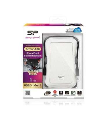 Silicon Power Armor A30 external hard drive 1 TB White