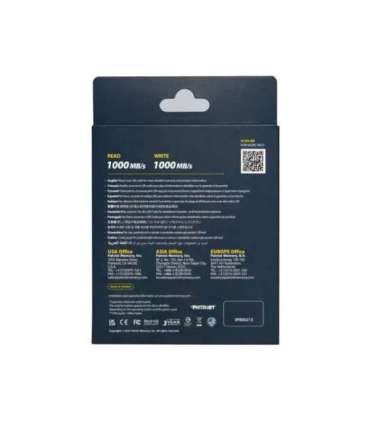 Patriot Memory Transporter Lite 1 TB USB Type-C 3.2 Gen 2 (3.1 Gen 2) (PTPL1TBPECB) Black