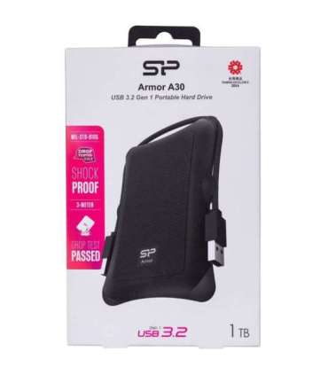 Silicon Power Armor A30 external hard drive 1 TB Black