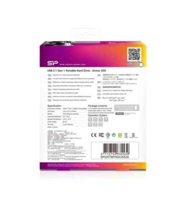 Silicon Power Armor A30 external hard drive 2000 GB Black