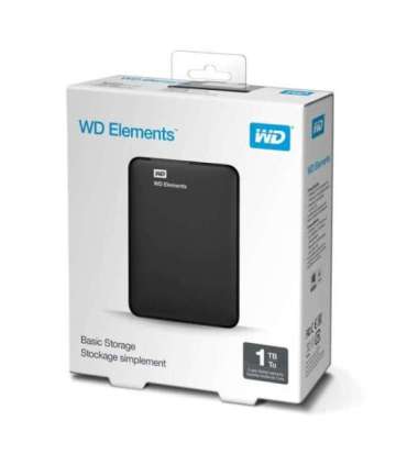 Western Digital Elements Portable external hard drive 1 TB 2.5" Micro-USB B 3.2 Gen 1 (3.1 Gen 1) Black