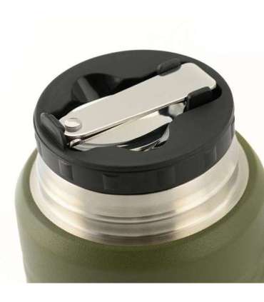 M-Tac UN-R02-750A Food thermos with foldable stainless steel spoon, 750 ml, olive green