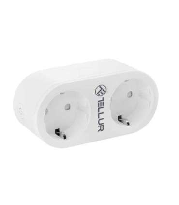 Tellur WiFi AC Dual Plug, Energy reading, 16A, 2400W
