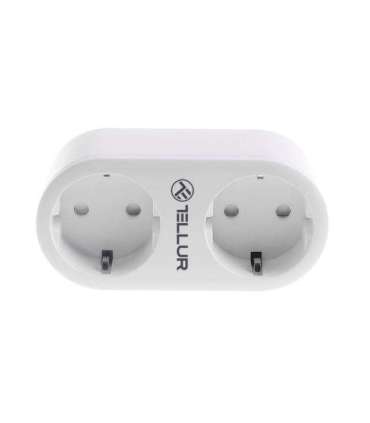 Tellur WiFi AC Dual Plug, Energy reading, 16A, 2400W