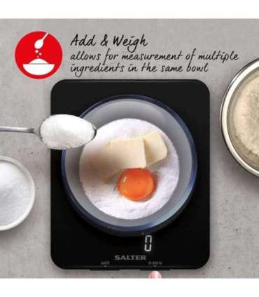Salter 1180 BFEU12  Phantom Digital Kitchen Scale Black