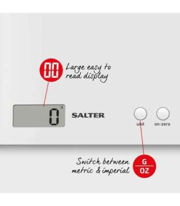 Salter 1066 WCFEU12 Arc Digital Kitchen Scale - White