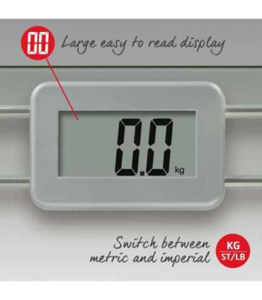 Salter 9081 SV3R Toughened Glass Compact Electronic Bathroom Scale