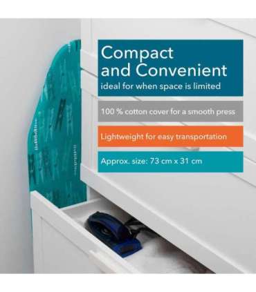 Beldray LA023735PEGFEU7 tabletop ironing board 73x31cm