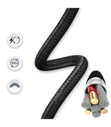 Tellur Minimalist USB-C to USB-C cable, 240W,2m, black