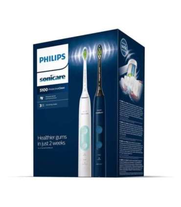 Philips Sonicare ProtectiveClean 5100 ProtectiveClean 5100 HX6851/34 2-pack sonic electric toothbrushes with accessories