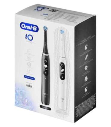 Oral-B iO Series 7 Duo Pack Magnetic toothbrush Black, White