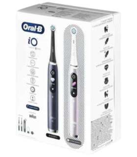 BRAUN ORAL-B ELECTRIC TOOTHBRUSH IO 9N SET DUO BLACK ONYX & ROSE QUARTZ