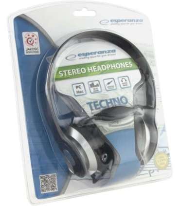 Esperanza EH145K headphones/headset Wired Head-band Music Black