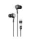 Maxell XC1 USB-C wired headphones with USB-A adapter black