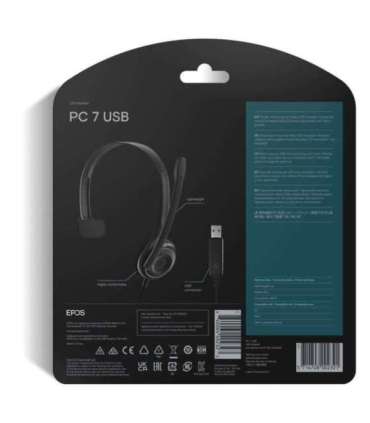 Sennheiser PC 7 USB Headset Wired Headband Office/Call Centre USB Type-A Black