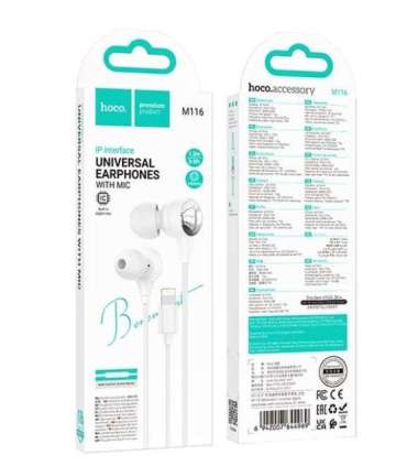Hoco M116 Benevolent Wired Headset White