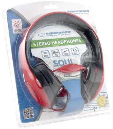 Esperanza EH138R headphones/headset Head-band Black,Red