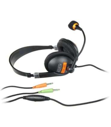 NATEC Drone Headset Wired Head-band Calls/Music Black, Orange