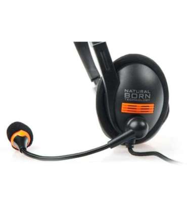 NATEC Drone Headset Wired Head-band Calls/Music Black, Orange
