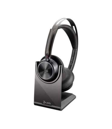 Poly Voyager Focus 2-M USB-C-C Headset USB-C/A Adapter Charging Stand
