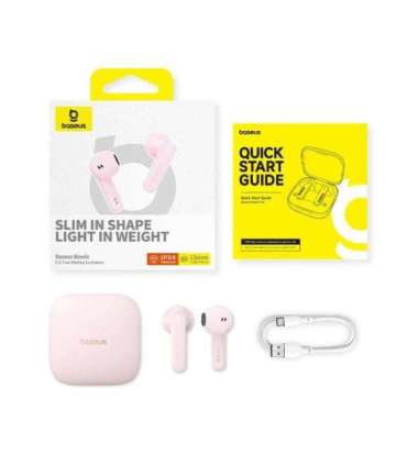 Baseus Bowie E16 Headset True Wireless Earphones In-ear Calls/Music USB Type-C Bluetooth Pink