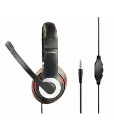 Gembird MHS-03-BKRD headphones/headset Wired Head-band Gaming Black, Red