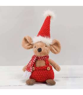 Dekoratsioon FUN OLIVER H39cm, jõuluhiir, punane