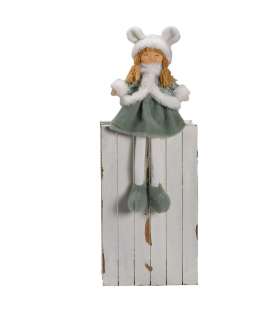 Dekoratsioon FUN ELLI H40cm, tüdruk, roheline