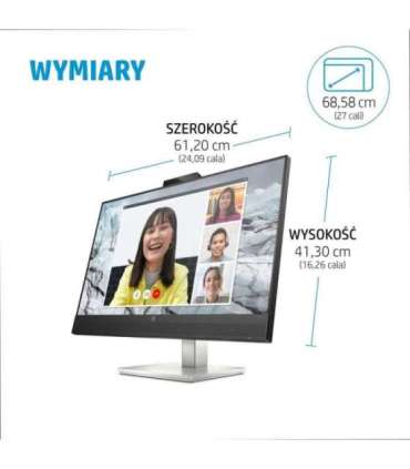 HP E-Series E27m G4 QHD USB-C Conferencing Monitor