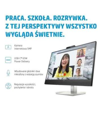 HP E-Series E27m G4 QHD USB-C Conferencing Monitor