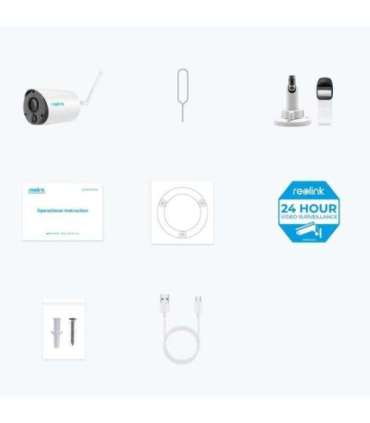 Reolink Argus Series B320 - 3MP Outdoor Battery-Powered Security Camera with Person/Vehicle Detection, Two-Way Audio