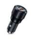 Choetech 63W Dual USB-C 45w+ USB-A 18w fast car charger (black)