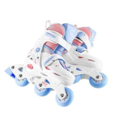 NJ1190 3-in-1 komplekt – inline/quad rulluisud, valge, suurus XS (26–29), Nils Fun
