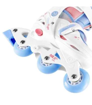 NJ1190 3-in-1 komplekt – inline/quad rulluisud, valge, suurus XS (26–29), Nils Fun