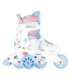 NJ1190 3-in-1 komplekt – inline/quad rulluisud, valge, suurus XS (26–29), Nils Fun