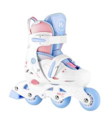 NJ1190 3-in-1 komplekt – inline/quad rulluisud, valge, suurus XS (26–29), Nils Fun