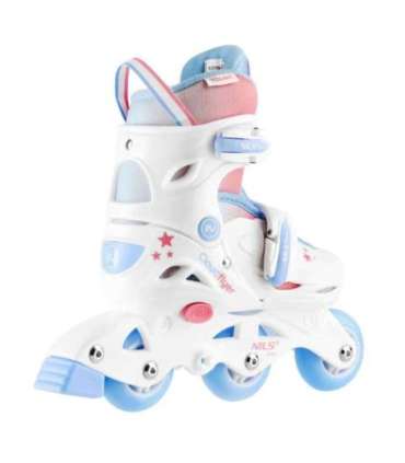 NJ1190 3-in-1 komplekt: inline/quad rulluisud, valge, suurus XS-S (30-33), Nils Fun