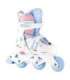 NJ1190 3-in-1 komplekt: inline/quad rulluisud, valge, suurus XS-S (30-33), Nils Fun