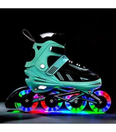 NA11230A GREEN LED SIZE L(39-42) IN-LINE SKATES NILS EXTREME
