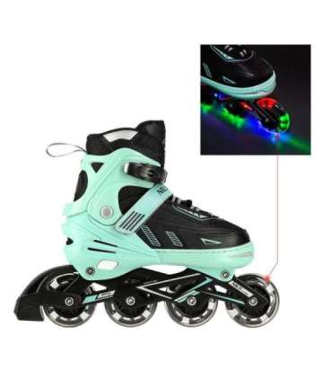 NA11230A GREEN LED SIZE L(39-42) IN-LINE SKATES NILS EXTREME