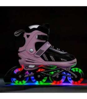 NA11230A PINK LED SIZE M(35-38) IN-LINE SKATES NILS EXTREME