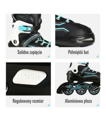 NA1169A TURQUOISE SIZE L(39-42) IN-LINE SKATES NILS EXTREME